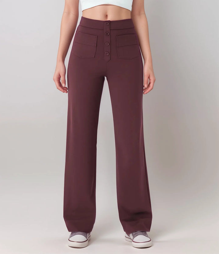 Elisha - Elastische broek met hoge taille - 1+1 kostenlos