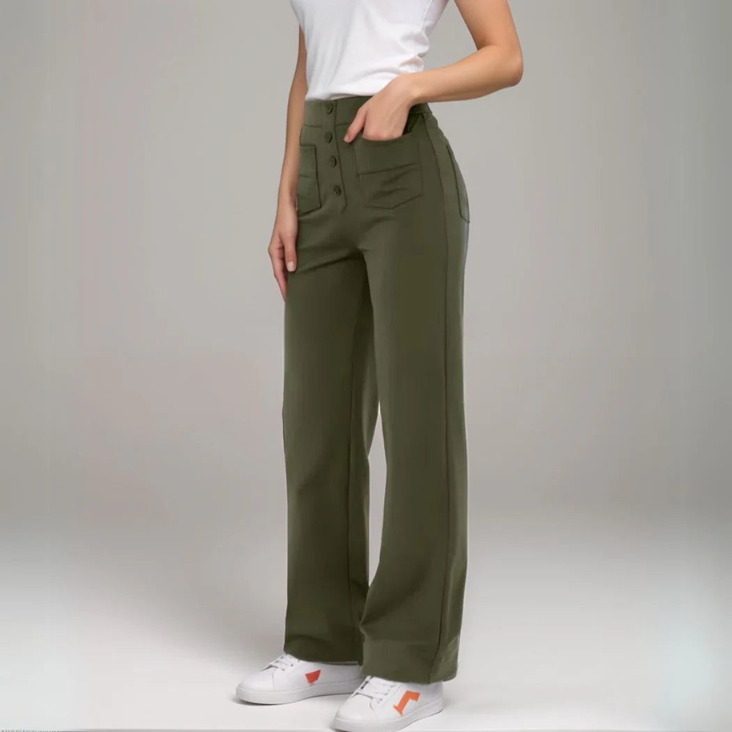Elisha - Elastische broek met hoge taille - 1+1 kostenlos