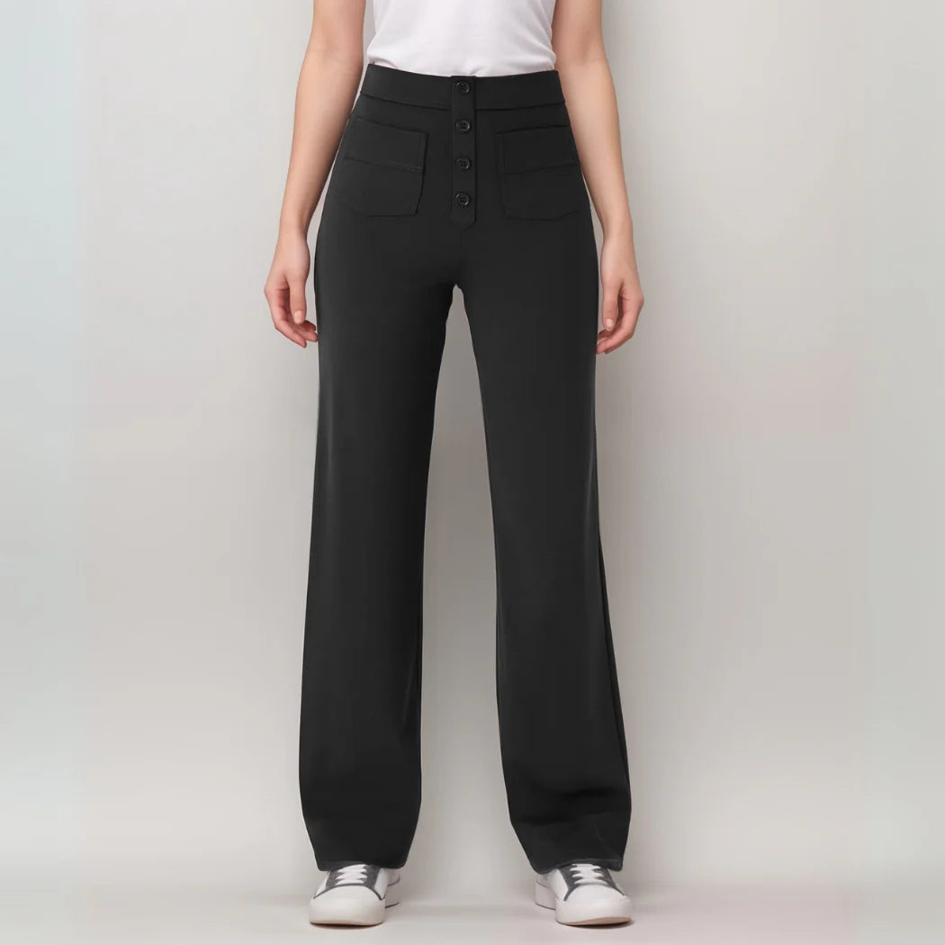 Elisha - Elastische broek met hoge taille - 1+1 kostenlos