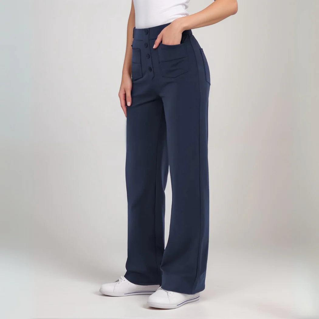 Elisha - Elastische broek met hoge taille - 1+1 kostenlos