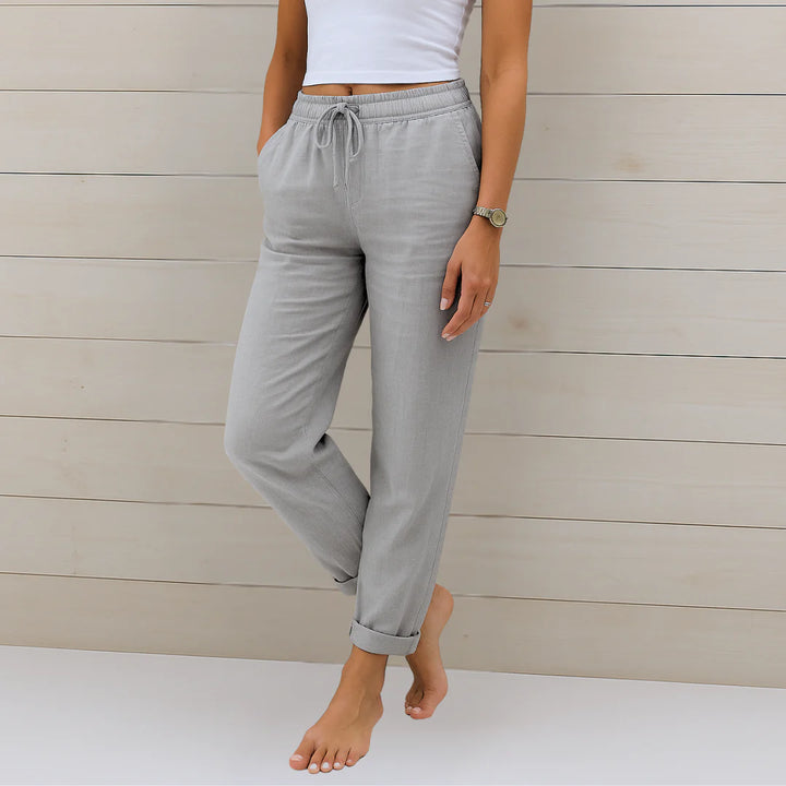 Francesca™ - Hochwertige, atmungsaktive Stretchhose aus Leinen