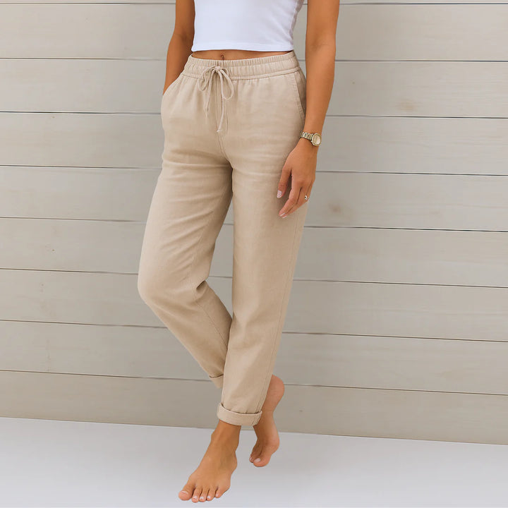 Francesca™ - Hochwertige, atmungsaktive Stretchhose aus Leinen