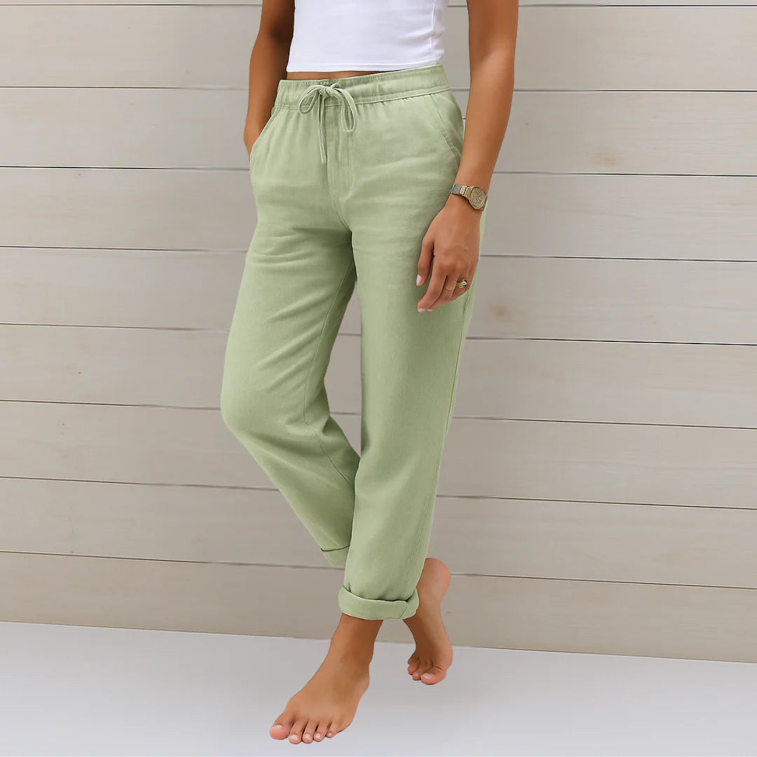 Francesca™ - Hochwertige, atmungsaktive Stretchhose aus Leinen