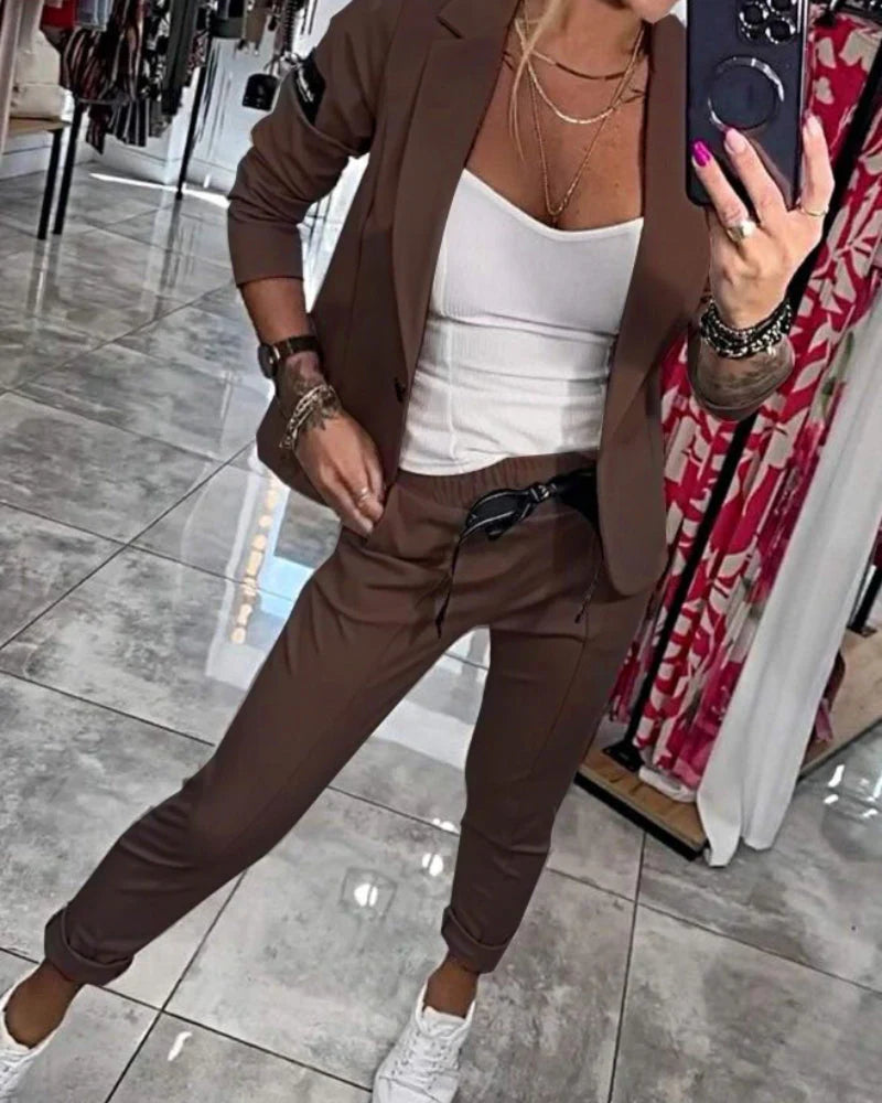 Isla - Das ultimative schicke Set aus Oberteil, Jacke und Hose