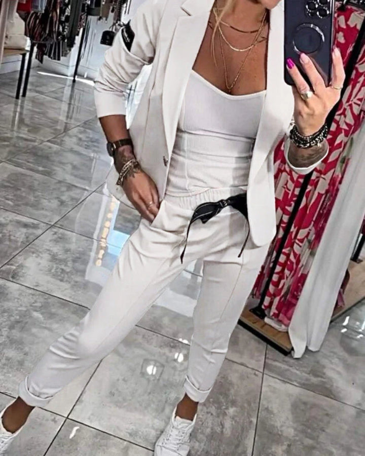 Isla - Das ultimative schicke Set aus Oberteil, Jacke und Hose
