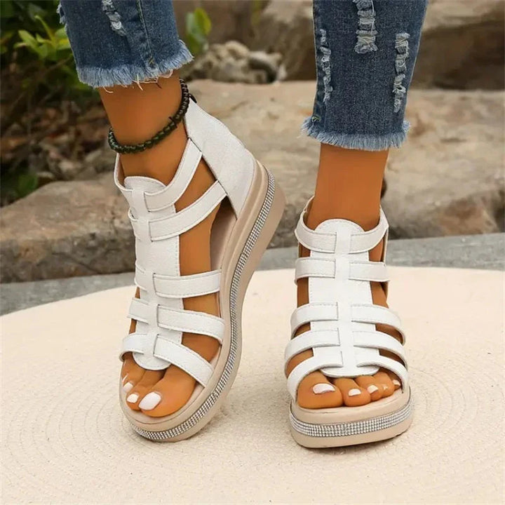 Michelle™ - Strass-Sandalen mit Plateausohle