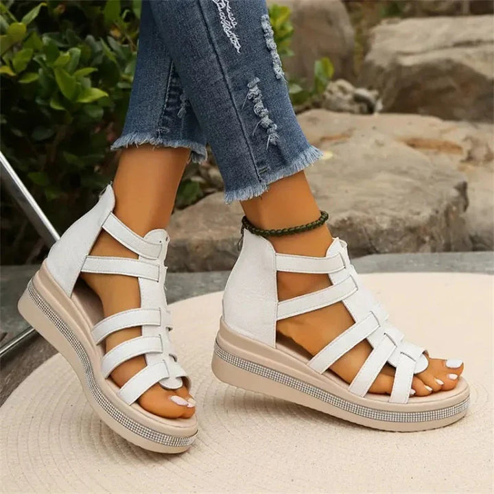 Michelle™ - Strass-Sandalen mit Plateausohle