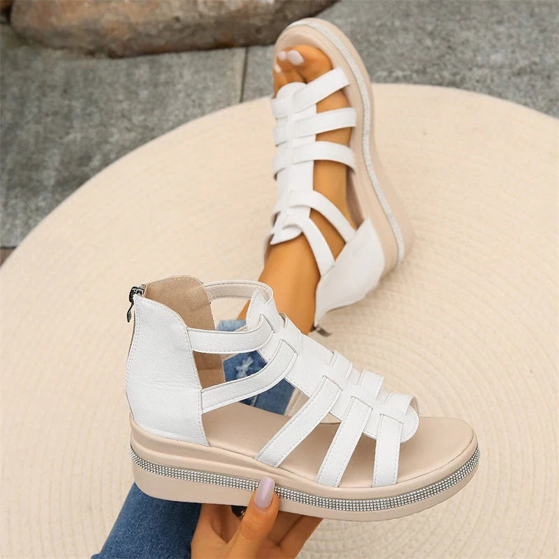 Michelle™ - Strass-Sandalen mit Plateausohle