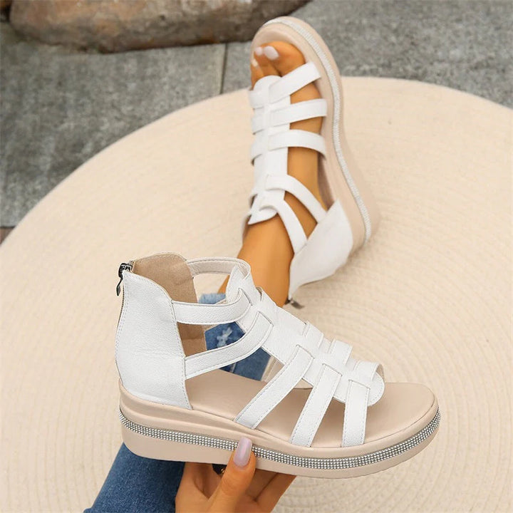 Michelle™ - Strass-Sandalen mit Plateausohle