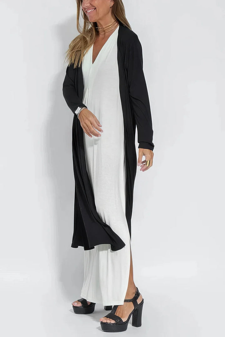 Nicole™ – Elegantes Maxikleid mit passender Strickjacke