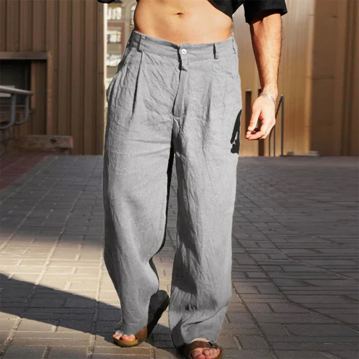 Nolan™ – Leinenhose mit weitem Bein
