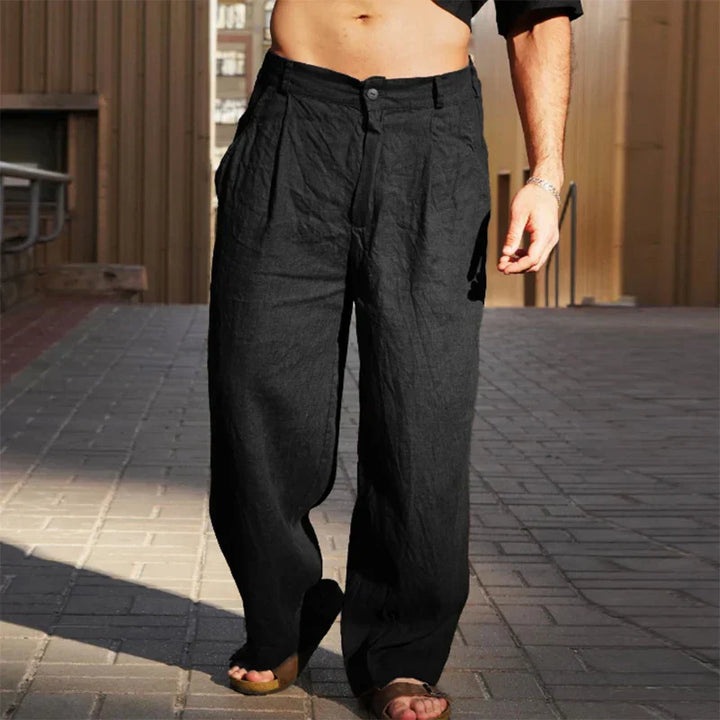Nolan™ – Leinenhose mit weitem Bein