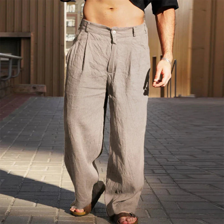 Nolan™ – Leinenhose mit weitem Bein