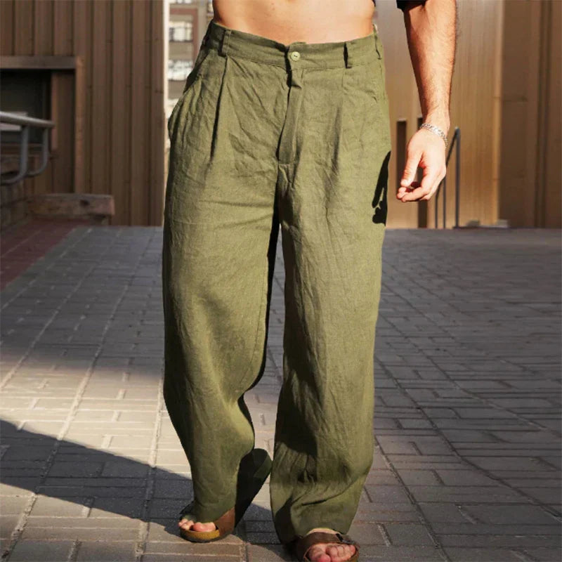 Nolan™ – Leinenhose mit weitem Bein