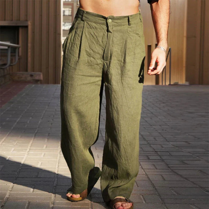 Nolan™ – Leinenhose mit weitem Bein
