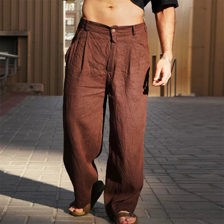 Nolan™ – Leinenhose mit weitem Bein