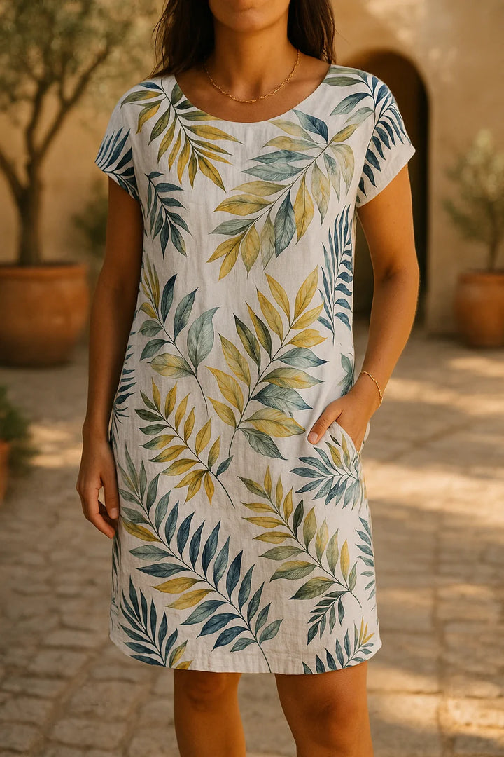 Ranya™ – Elegantes Kleid aus Baumwolle und Leinen
