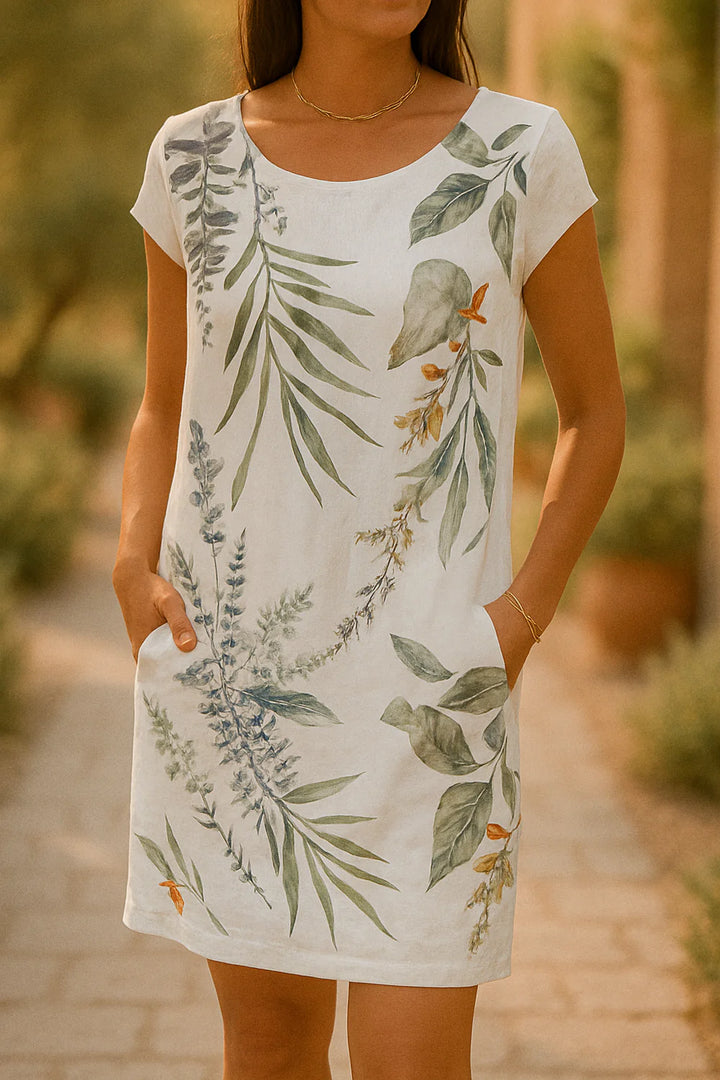 Ranya™ – Elegantes Kleid aus Baumwolle und Leinen