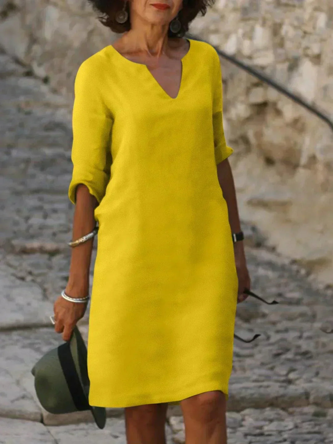 Beatrice™ - Elegantes Beatrice-Kleid mit erhabenem V-Ausschnitt