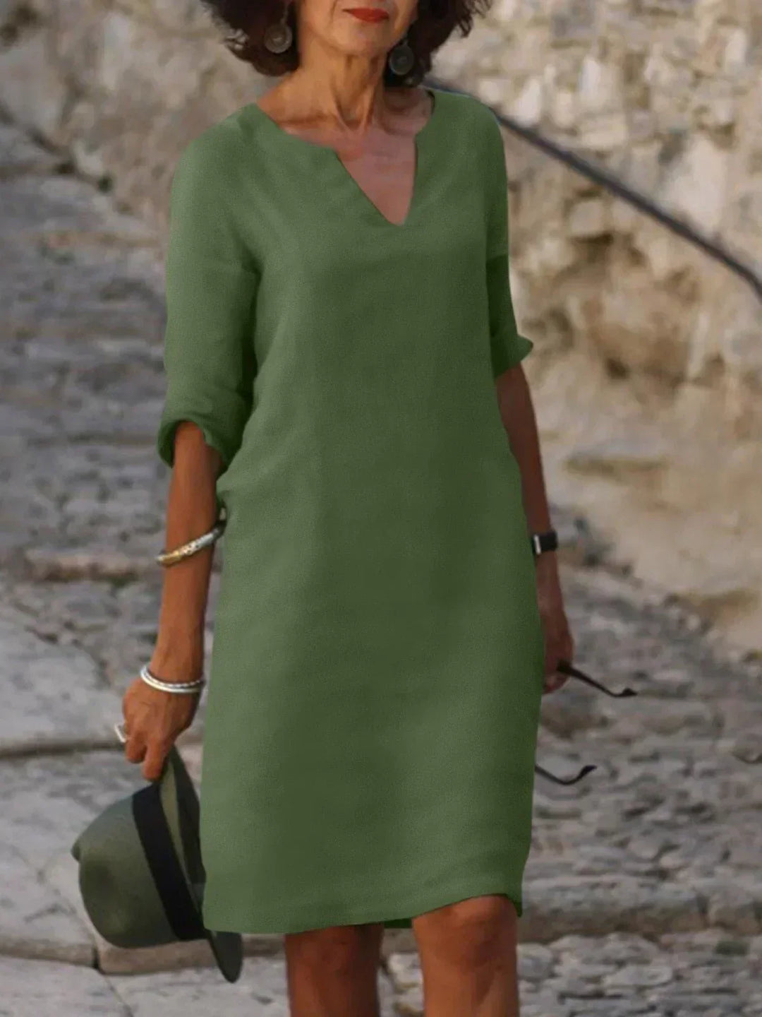 Beatrice™ - Elegantes Beatrice-Kleid mit erhabenem V-Ausschnitt