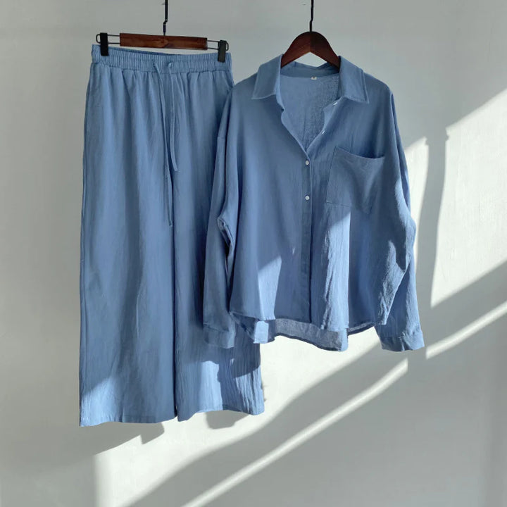 Solène™ - Müheloses 2-teiliges Set mit Leinencharakter