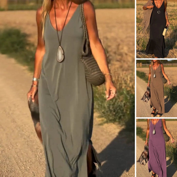 Élyse™ - Elegante Maxikleid ohne Ärmel mit V-Ausschnitt Chic