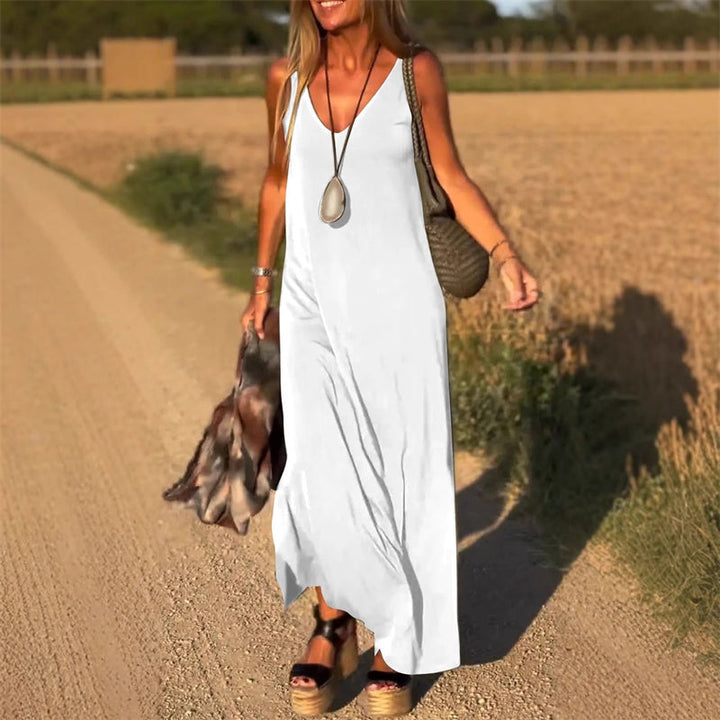 Élyse™ - Elegante Maxikleid ohne Ärmel mit V-Ausschnitt Chic