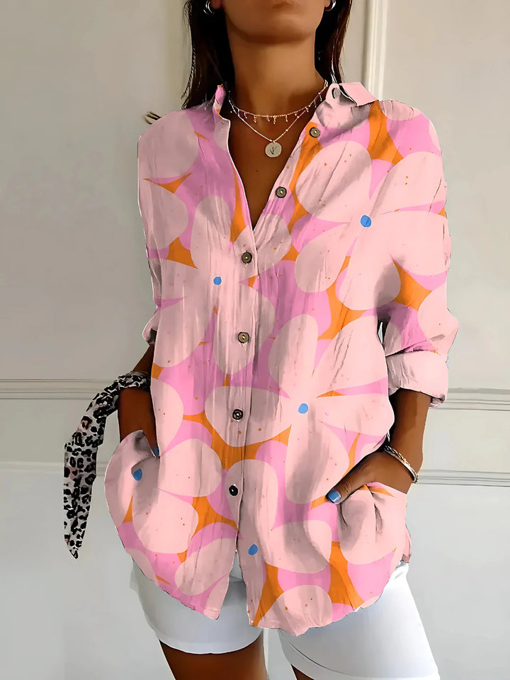 Viviana™ – Bluse mit Blumenwellenmuster